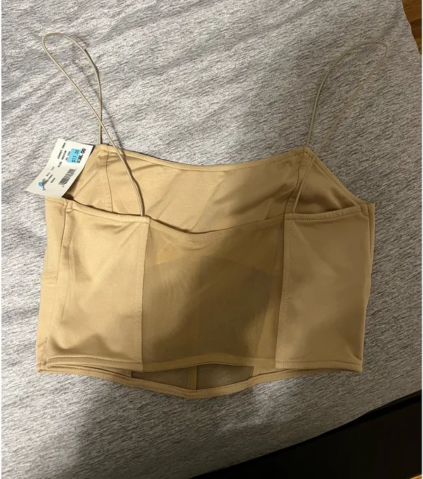 Brown crop top Size M - Image 2
