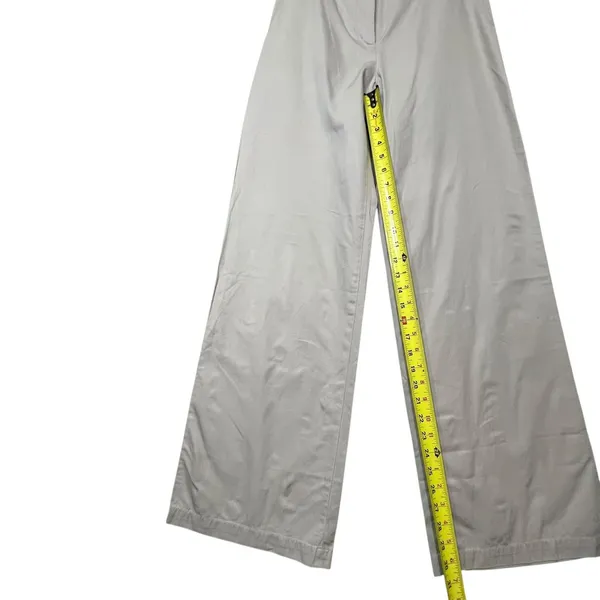AX Armani Exchange Wide Leg Chino Pants Women's Size 0 Beige High Rise Casual - Image 8