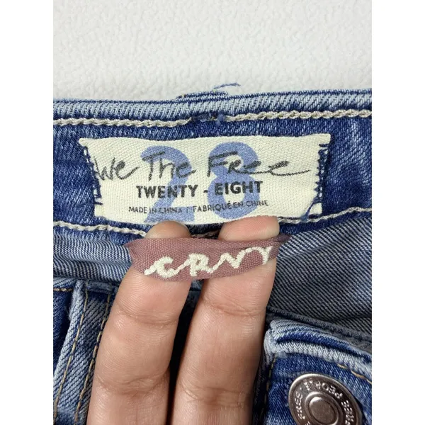 Free People We The Free Women’s Size‎ 28 Distressed High Rise Denim Shorts - Image 3