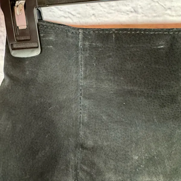 Vintage Wilsons Suede Leather Black Mini Skirt Women’s size 4‎ - Image 4