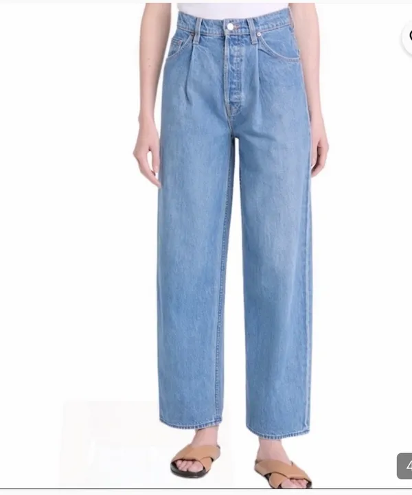 Mother Snacks Pleated Fun Dip Puddle Jeans - Image 4