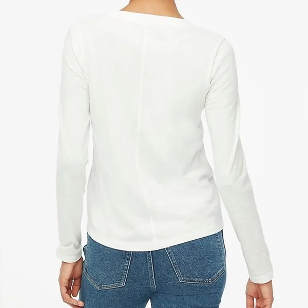NWT J. Crew Women Green Girlfriend Crewneck Long Sleeve Cotton Shirt XS Sold Out - Image 3