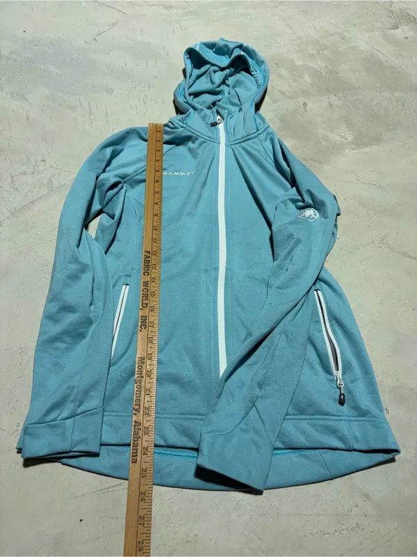 Mammut Women's blue Hooded Full-Zip sweatshirt medium - Image 3
