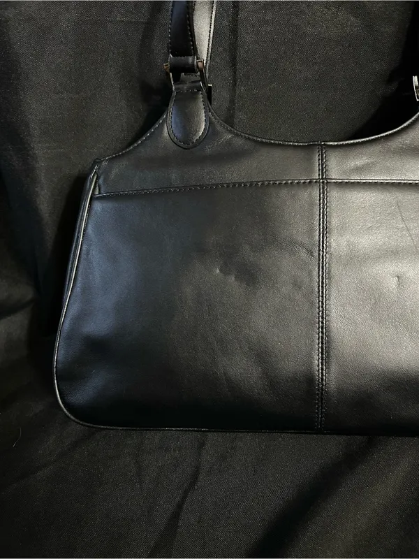 Charter Club Women’s Classic Black Leather Tote Bow Accent NWT - Image 7