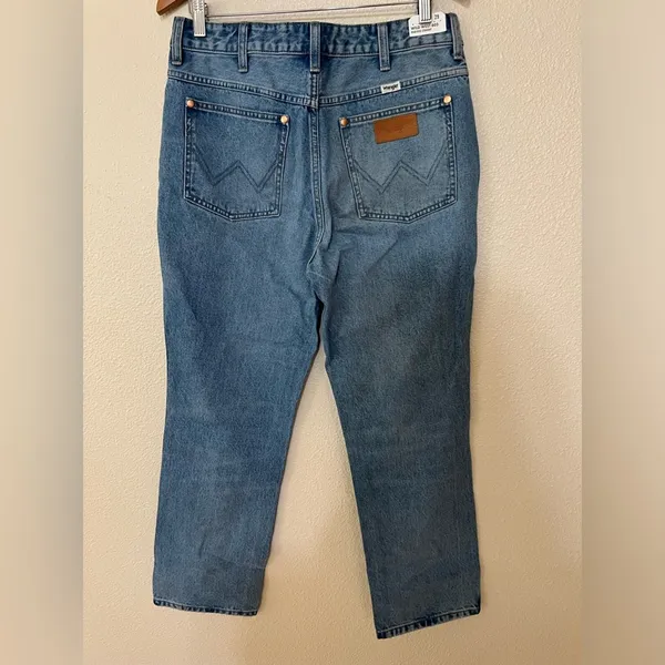 Wrangler Wild West 603 High Rise Straight Ripped Knee Jeans NEW 29 x 28 - Image 7