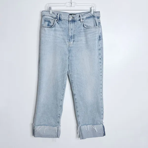 7 For‎ All Mankind Logan Frost Stovepipe Jean High Rise Size 32 Minimalist - Image 2