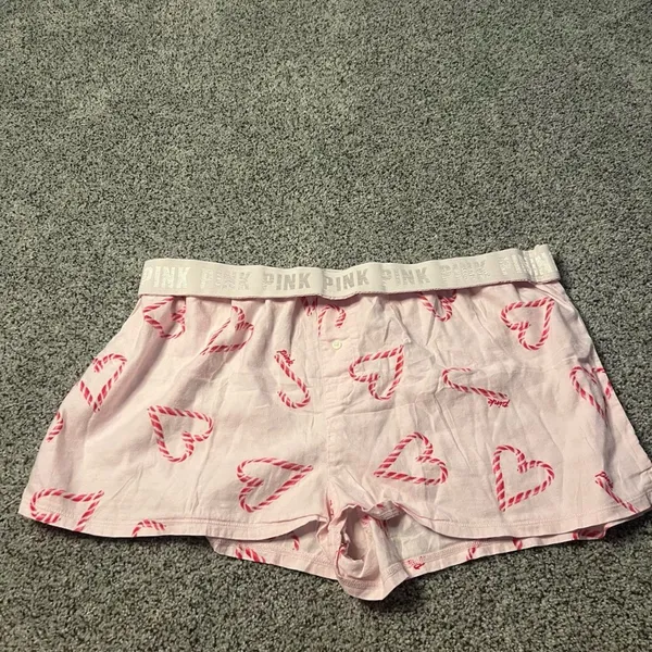 Victoria's Secret PINK Christmas boxer-style pajama shorts - Image 5