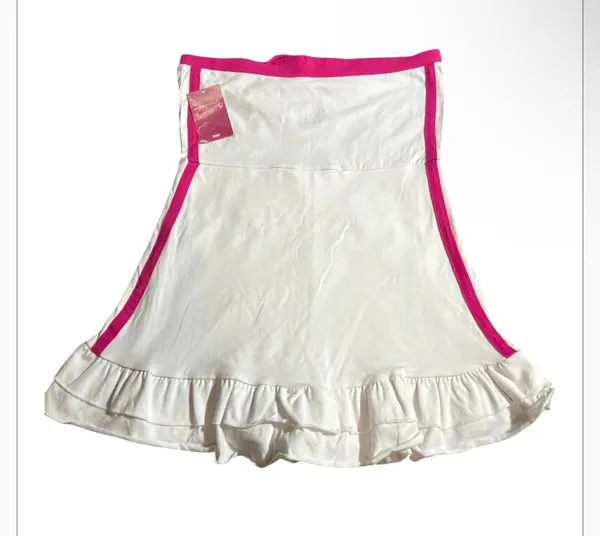Megan Moroney Cloud 9 Mini Dress White Pink Star Graphic Skater Romper Size Smal - Image 6