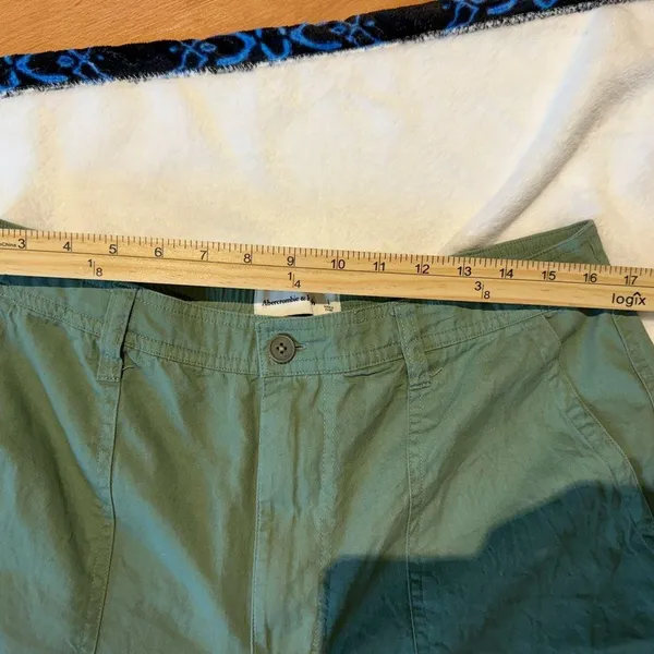 Abercrombie & Fitch Green Wide Leg Pants Relaxed Fit - Image 8