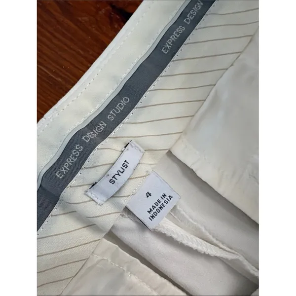 Express White Flare Chinos Pants Slacks Size 4 - Image 2