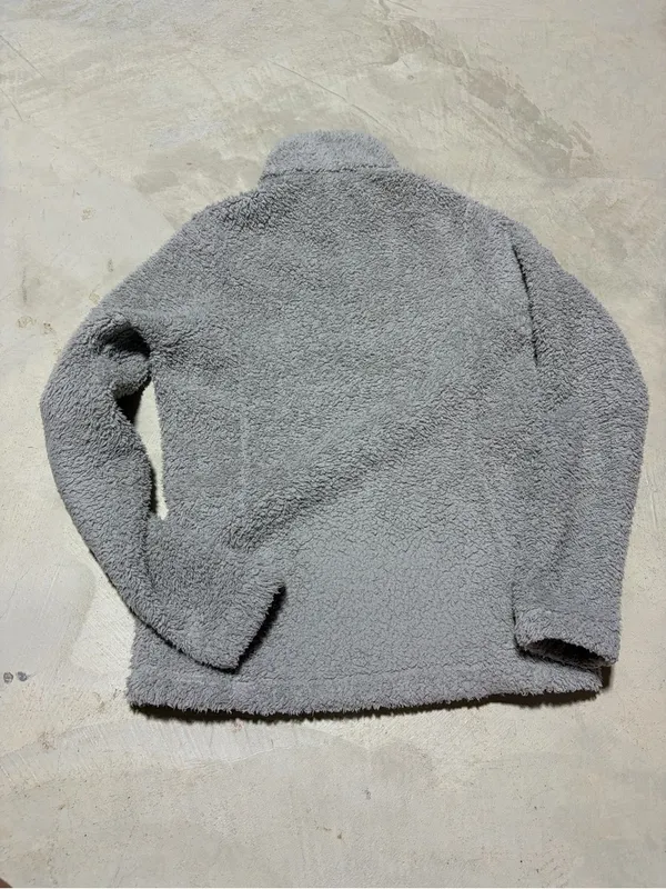 Patagonia Light Gray Quarter-Zip Pile Fleece Pullover XS - Image 8