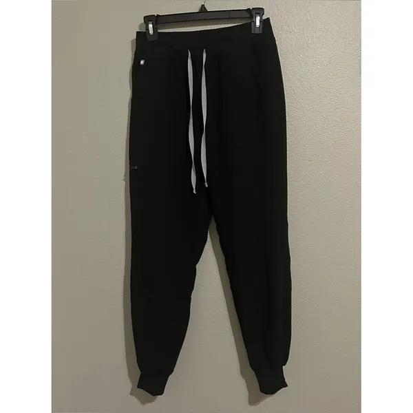 FIGS Zamora Black Multi Pocket Drawstring Jogger Scrub Pants Women’s Size Small - Image 3