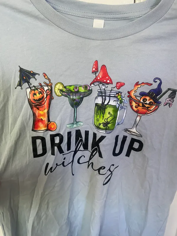 Haloween tshirt Blue Size M - Image 2