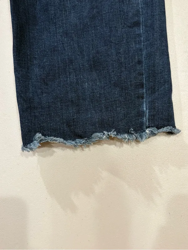 Judy Blue High Rise Exposed Button Fly Wide Leg Raw Hem Jeans Size 11/30 - Image 5
