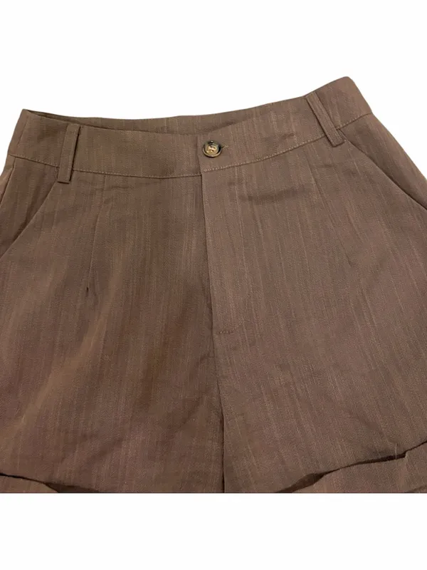 SHEIN PETITE Slant Pocket Button Front Shorts ,Petite Women - Image 6