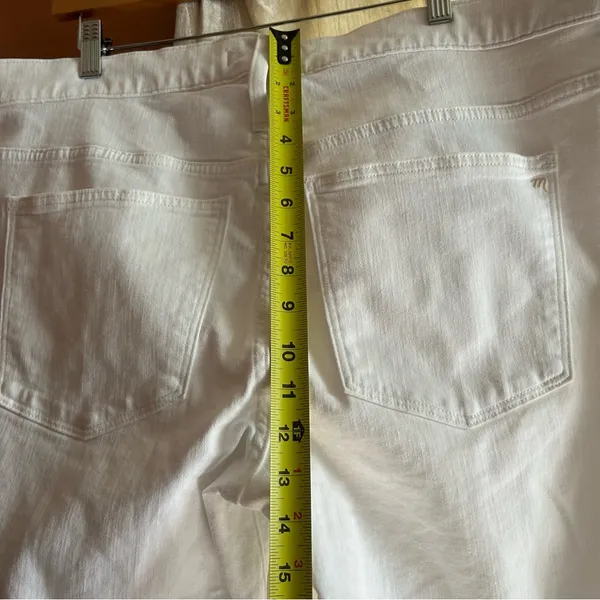 Madewell Kick Out‎ Crop Jeans Flare Denim Pure White NWT Size 33 (US 16) - Image 11