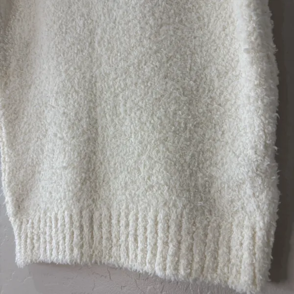 Skims‎ Sherpa Knit Tank Top 2X/3X Bone Ivory Cozy Soft NWOT Stretch Sleeveless - Image 4