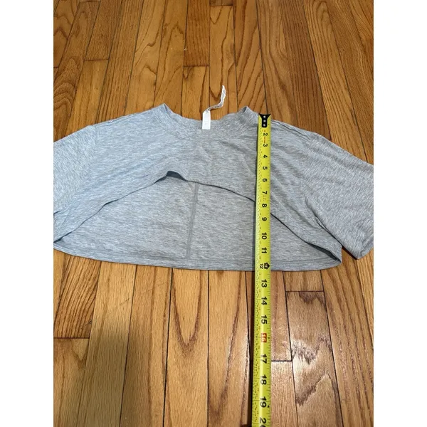 Lululemon All Yours Boyfriend Ultra Crop Heathered Core Light Grey Size 6 - Image 9