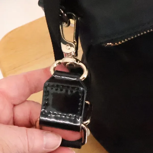 Kate Spade Nylon Satchel Bag Womens Black Crossbody Fold Over Minimalist Travel - Image 8