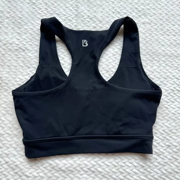 Buffbunny Collection Racerback Sports Bra XS Black Padded Wireless Active - Image 2