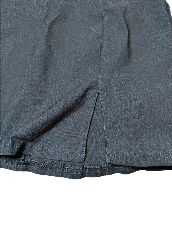 Classic Black Mini Skirt with Back Slit Size XS - Image 2