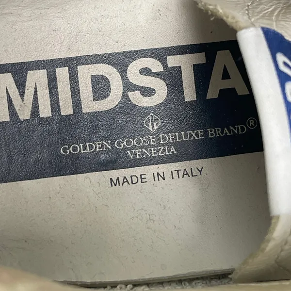 Golden Goose Mid Star Women's White Blue Lace-Up Mid-Top Sneakers Shoes Size 8.5 - Image 5