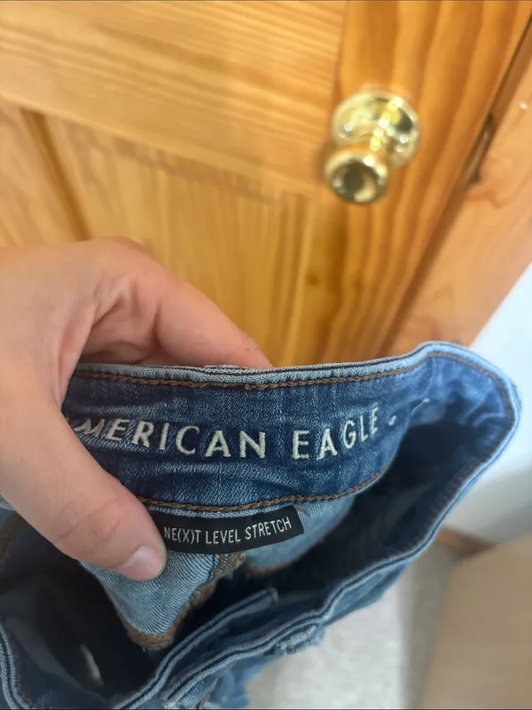 American Eagle Next Level Stretch High-Rise Distressed Jeggings Size 2 - Image 4