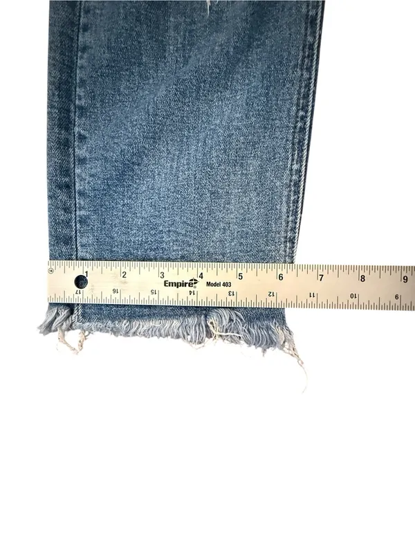 Vervet High Rise Straight Jeans Distressed Knee Raw Hem Women’s Size 26 - Image 12