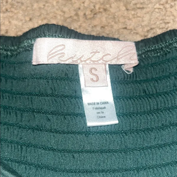 Anthropologie Hutch‎ The Mabel Square-Neck Wide-Leg Jumpsuit Forest Green Small - Image 9