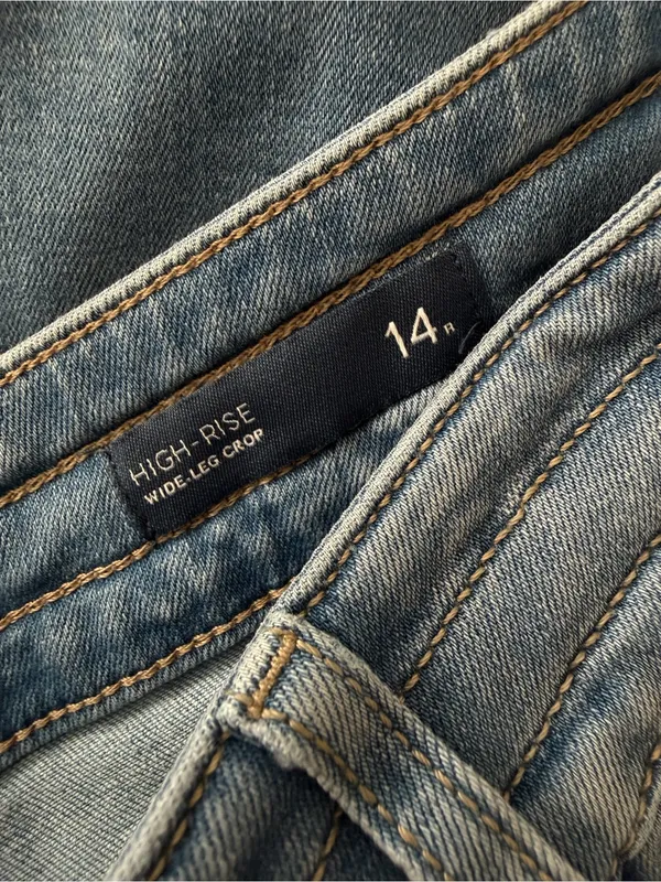 J. JILL High Rise Wide Leg Crop Jeans Size 14 - Image 8
