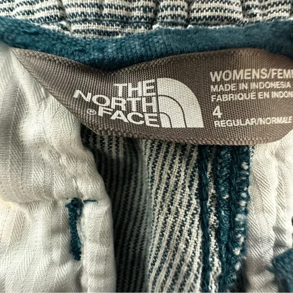 The North‎ Face Striped Cotton Railroad Drawstring Casual Shorts Womens Size 4 - Image 4