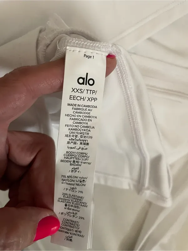 Alo Softsculpt Superset Full Zip Hoodie Jacket Sheer Sleeves & Back Detail White - Image 10