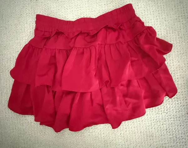 Red Gameday Ruffle Skirt Size M - Image 2