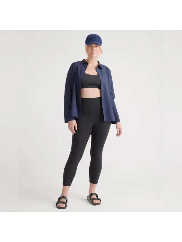 Quince Ultra-Form High-Rise Legging 25” Inseam Black Small - Image 2