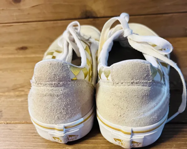 Vans Old School Gold Checkered Size 7 - Image 4