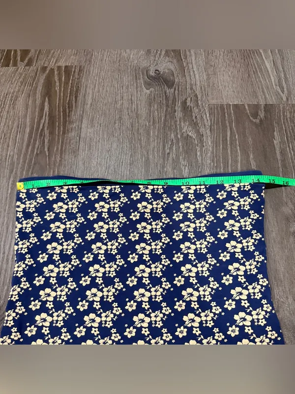 edikted Blue and Yellow Floral Tube Top - Image 7
