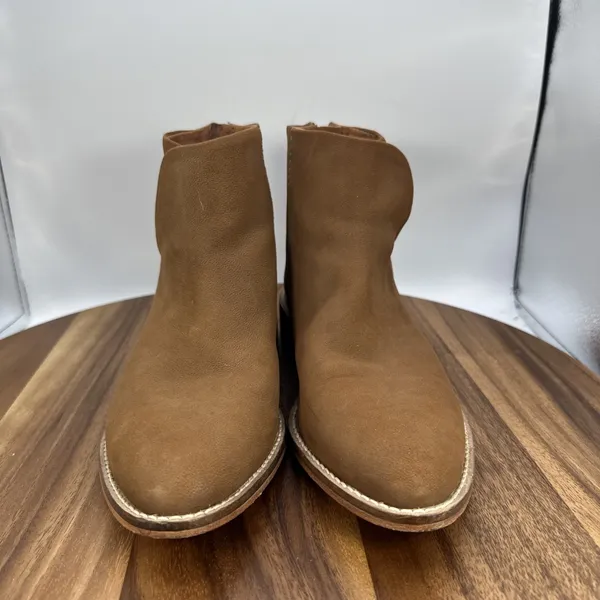 Free People Century Flat Boots Ankle Bootie Brown Leather Boho Women's 37 US 6.5 - Image 4