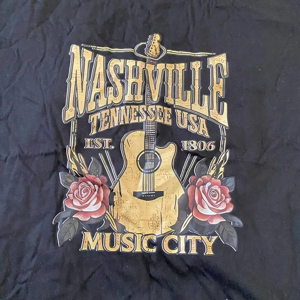 Source Unknown New unworn Black Nashville Music City Graphic Print T-shirt M / L - Image 3