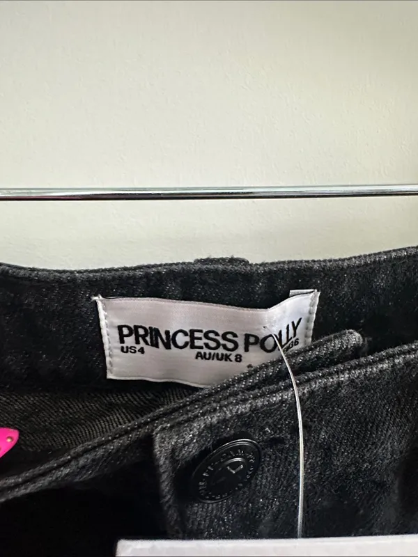 Princess Polly Nickei Denim Mini Skirt Black - Image 5