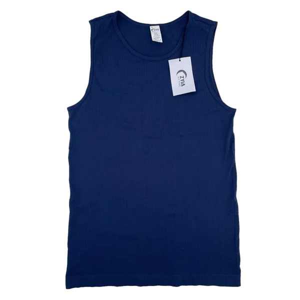 NEW Zyia Active Parallel Tank Top XXL Seamless Stretchy Ribbed Knit Navy Blue - Image 3