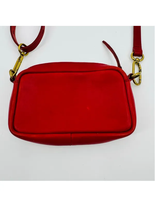 Madewell Red Italian Leather Crossbody Carabiner Bag - Image 3