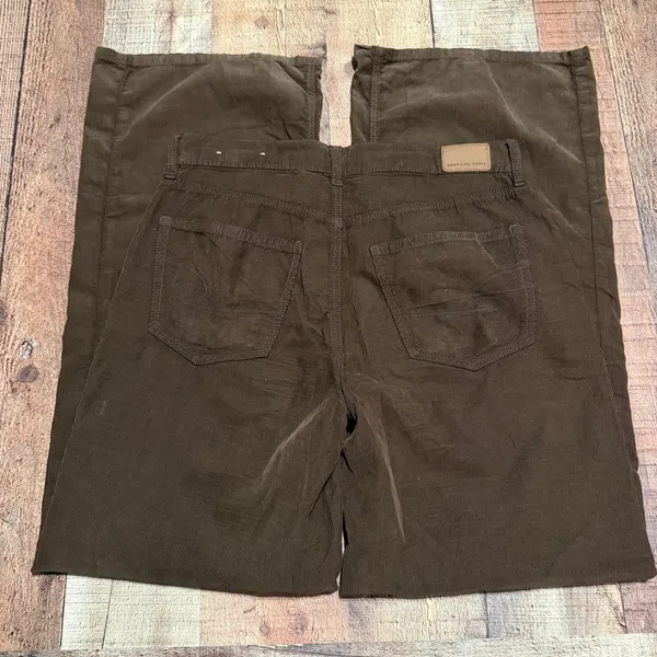 American Eagle's Women's Brown Corduroy Low-Rise Skater Jeans Pants Sz 4 Grunge - Image 7