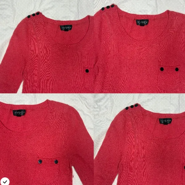 Topshop long sleeve button pocket sweater - Image 9