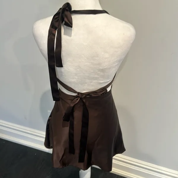 PepperMayo Brown Halter Mini Dress - Image 4