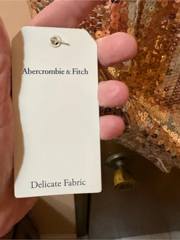 NWT Abercrombie & Fitch Paloma Gold Sequin Bodycon Mini Dress - Image 7