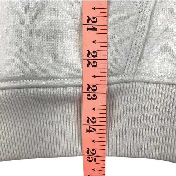 CARHARTT Relaxed-Fit Quarter-Zip Sweatshirt W's Sz M Cream Fleece Inside Cozy - Image 12