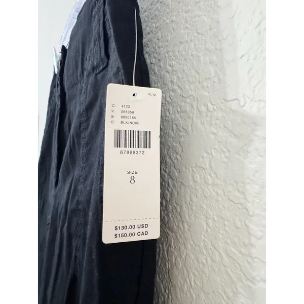 Anthropologie Maeve The Naomi Wide Leg Pants Black High Rise NWT Size 8 - Image 6