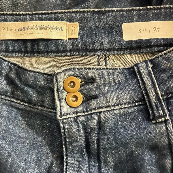 Anthropologie Pilcro Ultra High Rise Flare Jean 27 Women’s Blue OB808710 - Image 4