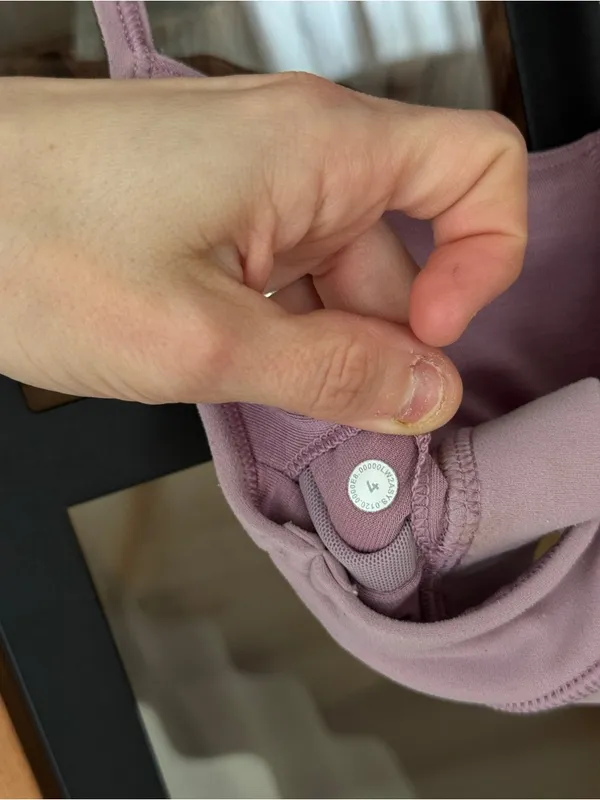 Lululemon Flow Y Sports Bra Nulu Lavender Lux dusty rose blush strappy workout - Image 4