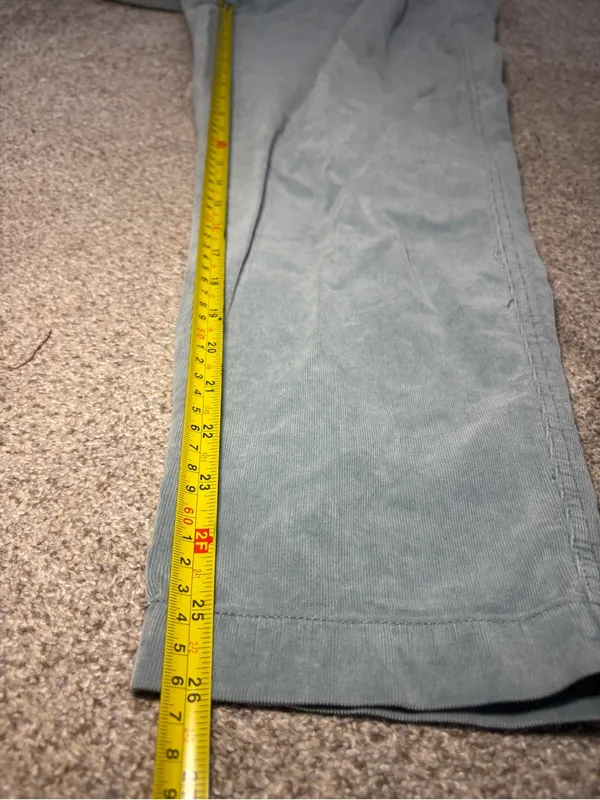 NEW! FREE PEOPLE Margate Pleated Velvet Trousers Washed Out Aqua Green Size XS - Image 8